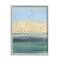 Stupell Industries Conceptual Yellow Ocean Sunset Blue Paint Splatter in Gray Frame Wall Art